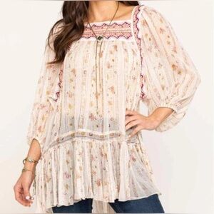 Free People Floral Dance Magic Tunic Ivory
Combo Size L NWT